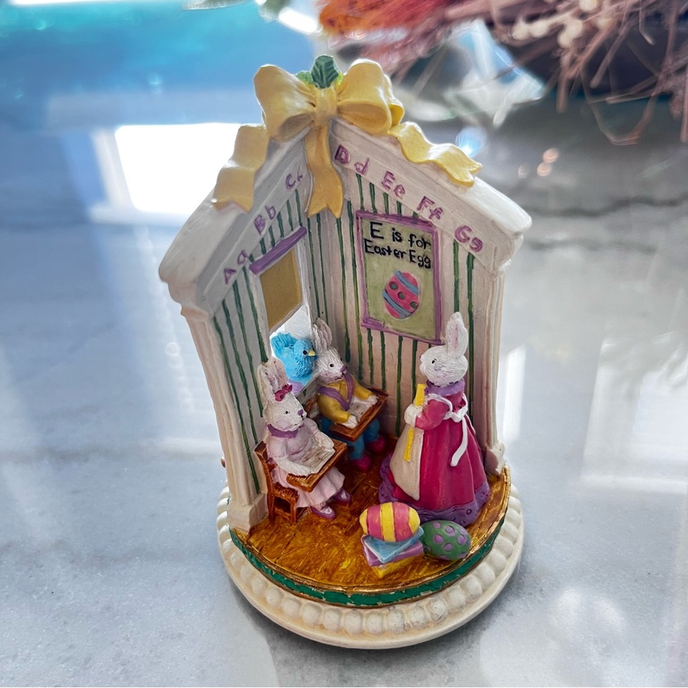 Whimsical Easter Bunny Schoolhouse Decor